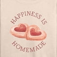 thumbnail image 3 of Instant Message - Happiness Is Homemade - Women's French Terry Pullover Long Sleeve Shirt, 3 of 6