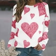 thumbnail image 2 of VALMASS Women's Valentine's Days Graphic Sweatshirts Long Sleeve Pullover Tops Fashion Cute Print Crewneck Sweatshirts (M, White), 2 of 4