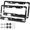 thumbnail image 2 of GZHJMY 2 Pcs License Plate Frame Planetary Flyer License Plate Cover Universal Aluminum US Car Tag Frame with 2 Holes and Screws for Front & Back License Plate Decorative, 2 of 7