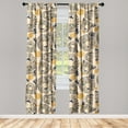 thumbnail image 3 of Ambesonne Leopard Pattern Curtains, Spotted Wild Cat, Pair of 28"x63", Camel Dark Blue Peach, 3 of 5