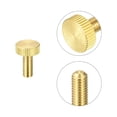 thumbnail image 4 of Unique Bargains Moleté Vis à Pouce, M6x16mm Plat Laiton Boulons Poignée Boutons de Fixations 10Pack, 4 of 4