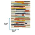 thumbnail image 3 of Livabliss Area Rugs for Living Room, 9x12 City Modern Orange Rug, Bedroom Dining Room Home Decor Stain Resistant Carpet (8'8" x 12'4"), 3 of 8