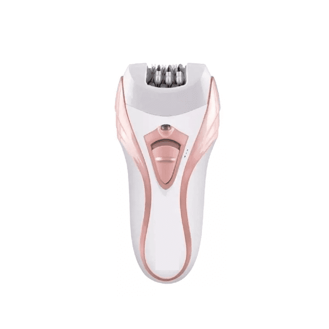 Depiladora eléctrica inalámbrica color blanco y rosa 110V/220V