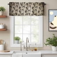 thumbnail image 2 of Retro Farm Valance Curtain Chicken Rooster Animal Farmhouse Window Valances Rod Pocket Short Curtains Window Treatments for Kitchen Bedroom Bathroom Laundry 42" x 12", 2 of 9