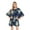 Pineapple Garden Navy, variant on Women's Hawaiian Poncho Luau Dress Pineapple Garden Black