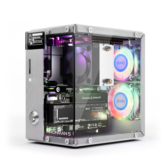 Funda para miniordenador SunFounder Pironman 5 NVMe M.2 SSD Raspberry Pi 5