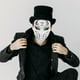 thumbnail image 5 of Máscara de antifaz para hombre, ideal para disfraces de cosplay, fiestas de disfraces y manualidades. Máscara blanca para Halloween y carnaval., 5 of 8
