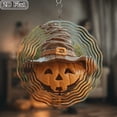 thumbnail image 4 of 2D Flat, Metal Pumpkin Wind Spinner - Halloween, Thanksgiving, Christmas, Easter Decorations - Wind-Powered Kinetic Motion - Durable Iron Construction - Easy Hang Chains for IndoorOutdoor Garden, 4 of 10