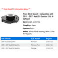 thumbnail image 2 of Front Strut Mount - Compatible with 2015 - 2017 Audi Q3 Quattro 2.0L 4-Cylinder 2016, 2 of 2