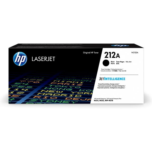 HP 212A Black Original LaserJet Toner Cartridge, ~5,500 pages, W2120A