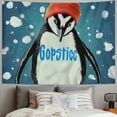 thumbnail image 2 of Orinice Penguin Tapestry Wall Hanging Graphic Tapestries Home Wall Decor Art for Living Room Bedroom Farmhouse Dorm 40x30inch, 2 of 6