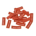 thumbnail image 1 of 20x Etiquetas de cuero s hechos a mano Etiquetas Costura Artesanía Bolsa de ropa Accesorio naranja Hugo Etiquetas de etiqueta hechas a mano, 1 of 4
