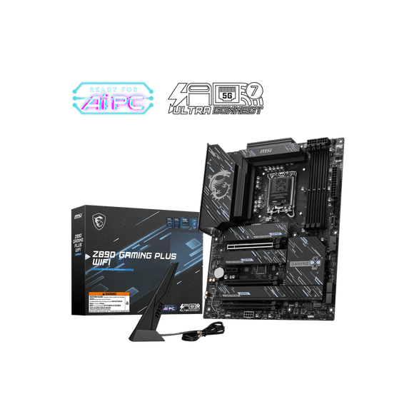 MSI Z890 GAMING PLUS WIFI LGA 1851 Intel Z890 SATA 6Gb/s ATX Motherboard