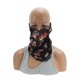 thumbnail image 1 of Ofertas Únicas 1 Pc Gaiter de Cuello Patrón de Flores Máscara Bandana de Orejas Negra, 1 of 5