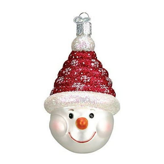 Old World Christmas Ornaments Candy Coil Snowman Glass Blown Ornaments for Christmas Tree