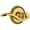 Gold, variant on Grandeur 813471 Soleil Solid Brass Right Handed Passage Door Lever Set - Brass