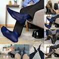thumbnail image 6 of Fule Men Sexy Stripe Sheer Socks Business Office Stockings Middle Sock Breathable, 6 of 8