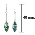 thumbnail image 5 of AeraVida Stunning Teardrop Mosaic Abalone Shell Inlay Sterling Silver Dangle Earrings for Female Adult, 5 of 5