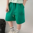 thumbnail image 4 of Nueva gran oferta de pantalones de cinco cuartos holgados bordados para niños de temporada, pantalones informales cómodos para primavera y verano, Fac sonriente para niños, 4 of 5