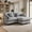 Grey, variant on MCombo 4-Seater U Shaped Modular Sectional Sofa Couch with Chaise Ottomans for Living Room, FSC Certified, Black