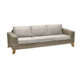 thumbnail image 3 of Bahamas Outdoor Wicker & Teak Wood Sofa with Beige Olefin, 3 of 6