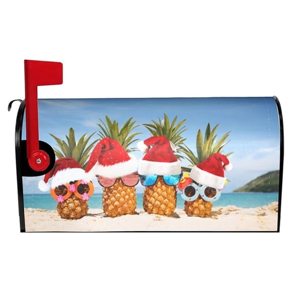 Funda para buzón Wosthever Decoración festiva con patrón de ciervo navideño YTYH2309061