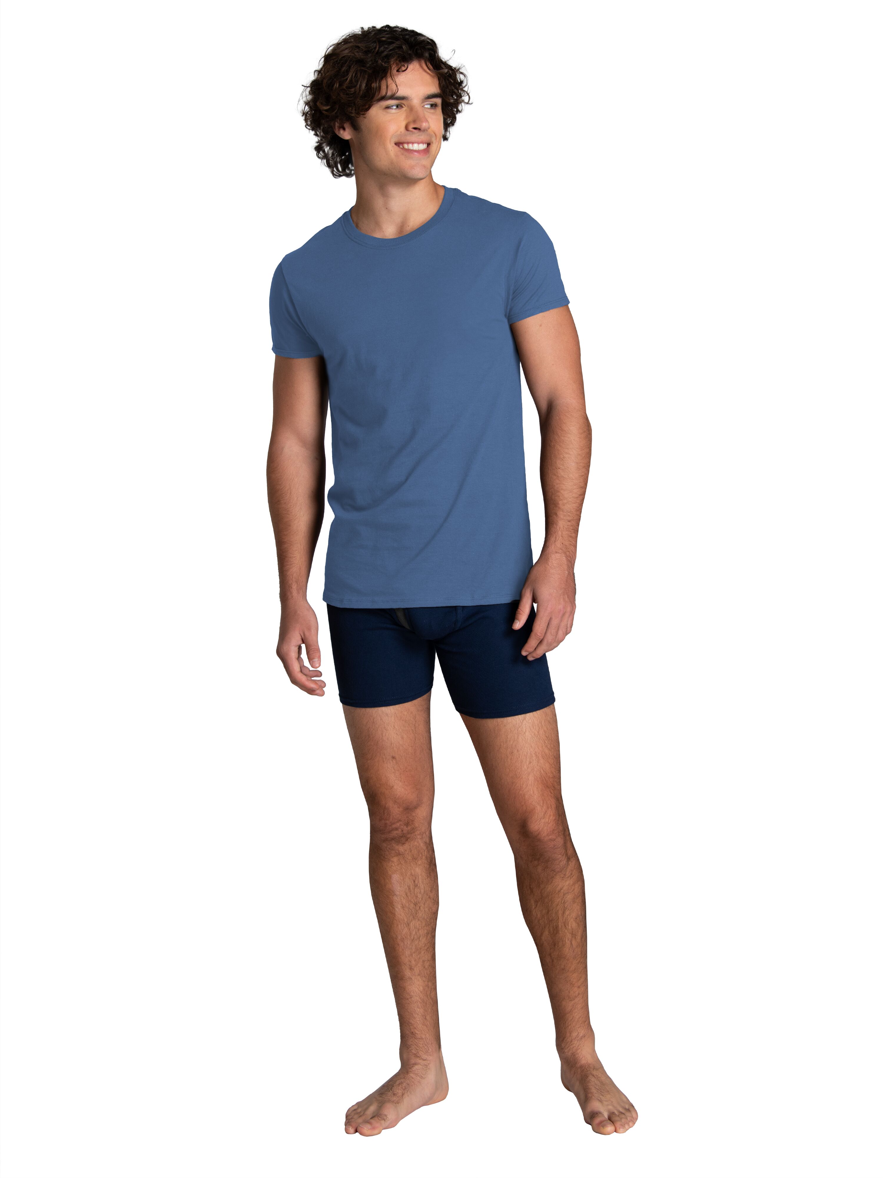 Men's EverSoft Crew Neck Undershirts, Moisture-Wicking Short Sleeve T-Shirts, Tag-Free Multipacks
