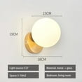 thumbnail image 7 of Wall Sconce Mid Century Modern Glass Globe Wall Lights, 1 Light,6" Wide E26 Bathroom Vanity Lights for Living Room Bedroom Bedside Hallway,Gold,D, 7 of 7