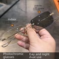 thumbnail image 1 of Las gafas de hombre con luz cuadrada pequeña sin marco de estilo se pueden equipar con un grado de miopía para hombres con luz azul anti-luz, 1 of 5