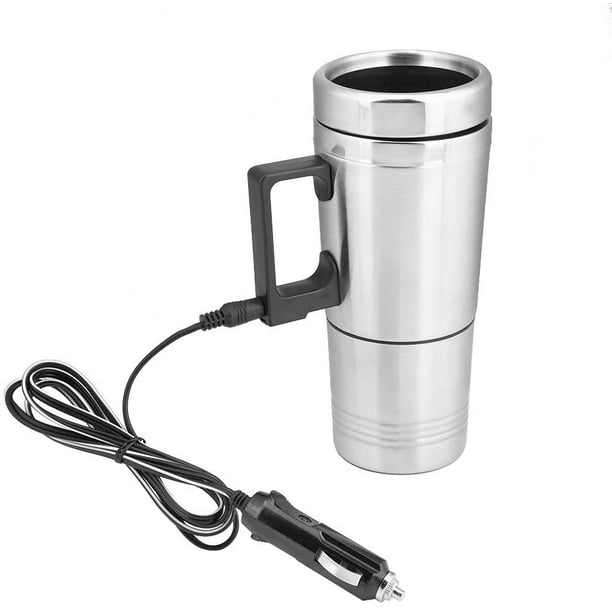 Tasse Chauffante Voiture, 300 ML Auto Chauffage Tasse 12 V/24 V en Acier  Inoxydable Voiture Tasse Chauffage Théière Véhicule Thermos Auto Bouilloire