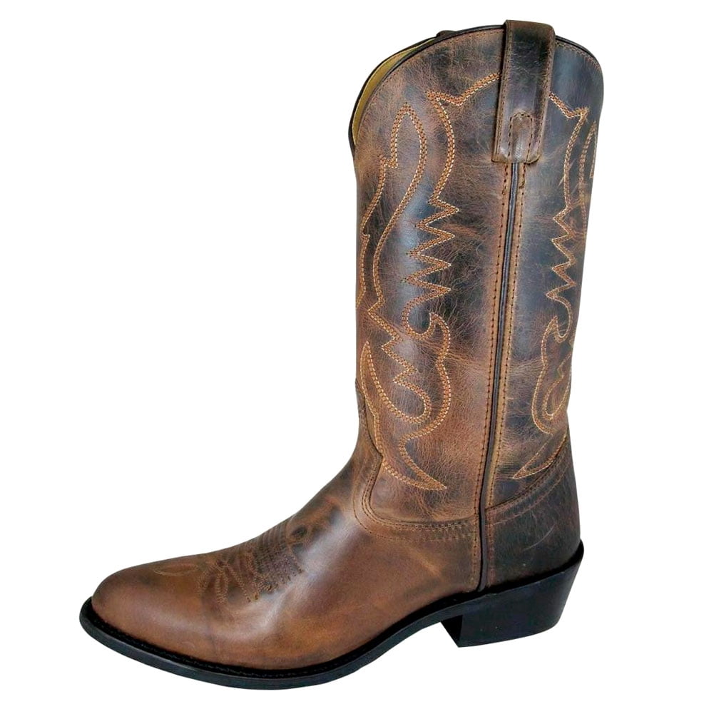 Smoky Mountain Kids Western Denver Boots - Oiled Distress Brown, EE Width, Youth Size 4