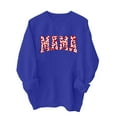 thumbnail image 4 of Penkiiy Womens Mama Sweatshirt Casual Long Sleeve Crew Neck Pullover Shirts Spring Outfits 2025 New Clothes M Blue, 4 of 7