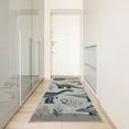 thumbnail image 2 of Ambesonne Dinosaur Decorative Rug Carpet, Funny Nights Star Jurassic, 2' 5" x 7' 5", Purpleblue Pale Grey, 2 of 3