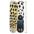 thumbnail image 2 of 3 pairs Animal Paw Socks 3D Printed Crew Length Furry Cute Art Cartoon Colorful Unisex Teens Kids Leopard, 2 of 2