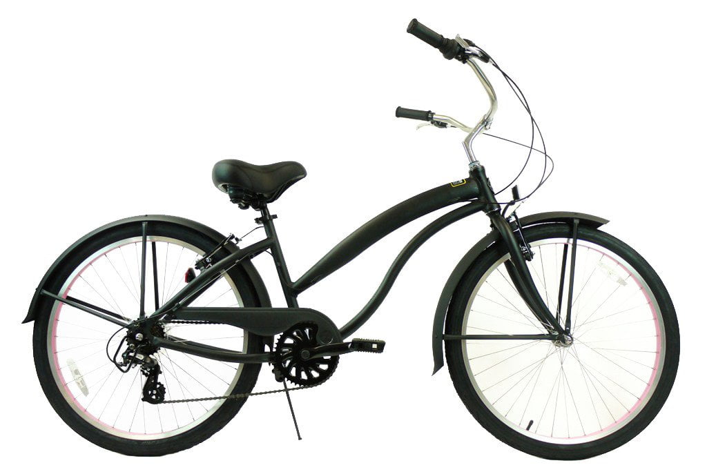 flat black beach cruiser