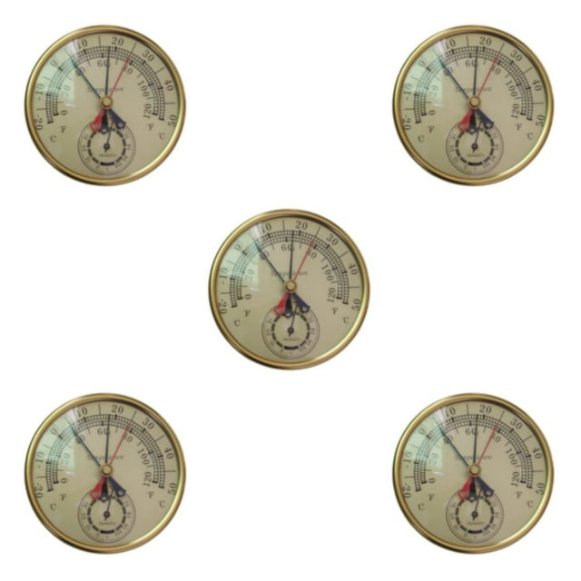 Transemion Hygromètre Sans Fil Pratique Connexion Sans Fil Or 5Set
