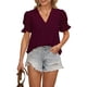 thumbnail image 4 of Camisas de gasa salvaje Sunloudy para Mujer blusas sueltas informales verano Manga corta lunares suizos S M L XL XXL, 4 of 8