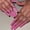 89-19Pink, variant on Curved Press Nails Extra Long Square Nails Black White Tips False Nails with Designs Full Cover Glue Nails 20 count