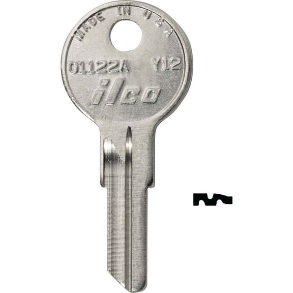 Kaba Ilco Key Blank,Brass,Yale Lock,PK10 O1122A-Y12