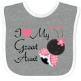 thumbnail image 3 of Inktastic I Love My Great Aunt Girls Baby Bib, 3 of 4