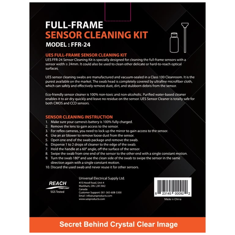 Alpha Ultimate Sensor Cleaning Kit For Full Frame Cameras - Includes Swabs, Blower, Loupe & Brushes