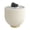 White, variant on 19.69" Grey Round Coffee Table, Drum Coffee Table with Sintered Stone Tabletop and Fluted PU Leather Covered and Metal Base, Circle Cocktail Tea Table for Living Room