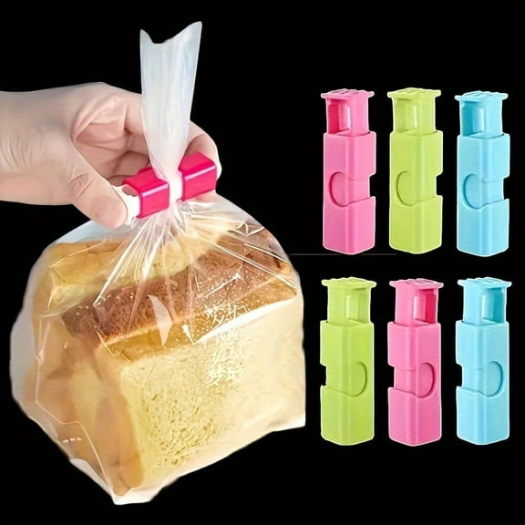 4-Pack Eco-Friendly Food Saver Clips – Reusable BPA-Free Bag Sealers, Dishwasher Safe Kitchen Accessories to Keep Snacks, Bread, and Cereal Fresh