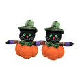 thumbnail image 3 of 2 muñecos de calabaza para decoración de Halloween Strade Fareast Limited Negro Naranja, 3 of 8