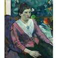 thumbnail image 2 of Gauguin, Paul 26x30 Gold Ornate Wood Framed with Double Matting Museum Art Print Titled - Woman in front of a Still Life by Cezanne, 2 of 4