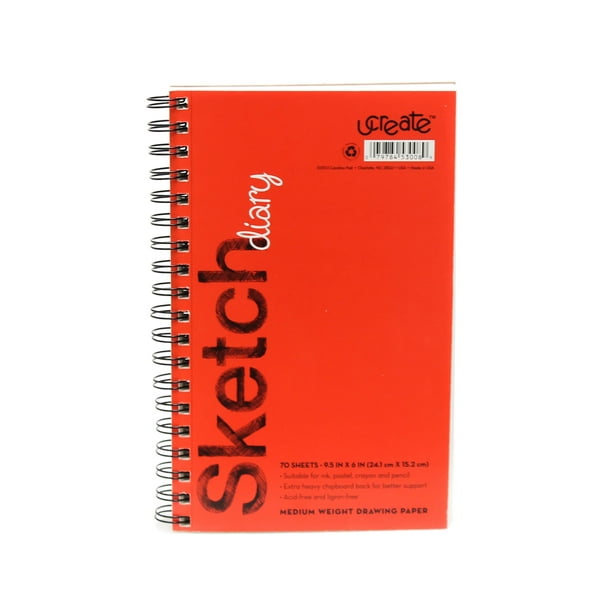 Ucreate Sketch Book, 9.5" x 6", Acid and Lignen Free, 57 Lb. Paper