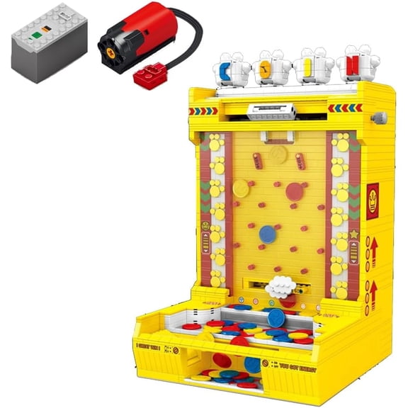Coin Pusher Arcade Building Kit, Nostalgic Retro Video Game Model, Modular Set for Adults, Creative Gift for Fans of Arcade Décor 2093pcs