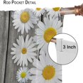 thumbnail image 6 of Rustic Farmhouse Kitchen Curtains,Spring Farm Daisy Floral Flowers Retro Country Wooden Blackout Rod Pocket Window Drapes for Living Room Bedroom Bathroom Home Decor W52xL84in, 6 of 6