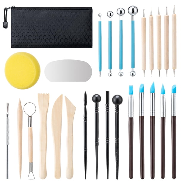 Kit de herramientas para arcilla Amrules, 27 piezas, set de modelado para cerámica