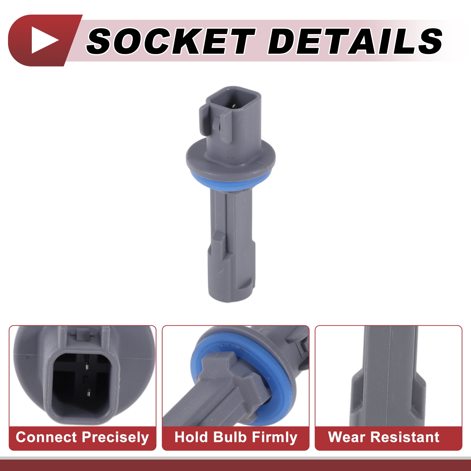 Unique Bargains 1 Pc Side Marker Light Socket Lamp Bulb Connector